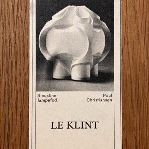 Deco reclame materiaal 'Le Klint'