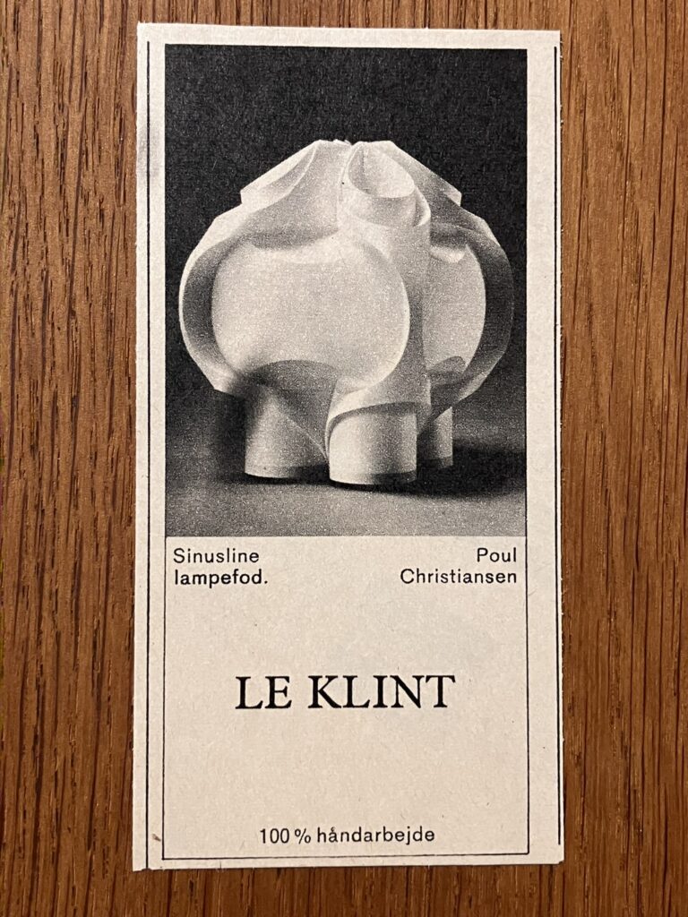 Deco reclame materiaal 'Le Klint'